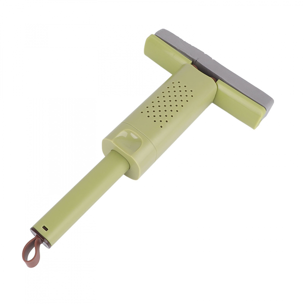 Mini mop, pentru uz casnic, sistem autostoarcere, portabil, mop cu burete, rotire 180°,15 x 27.5 cm, verde [11]