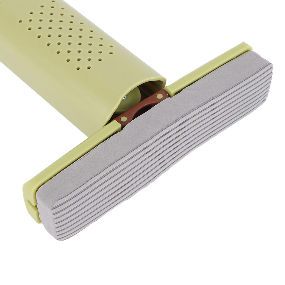 Mini mop, pentru uz casnic, sistem autostoarcere, portabil, mop cu burete, rotire 180°,15 x 27.5 cm, verde [13]