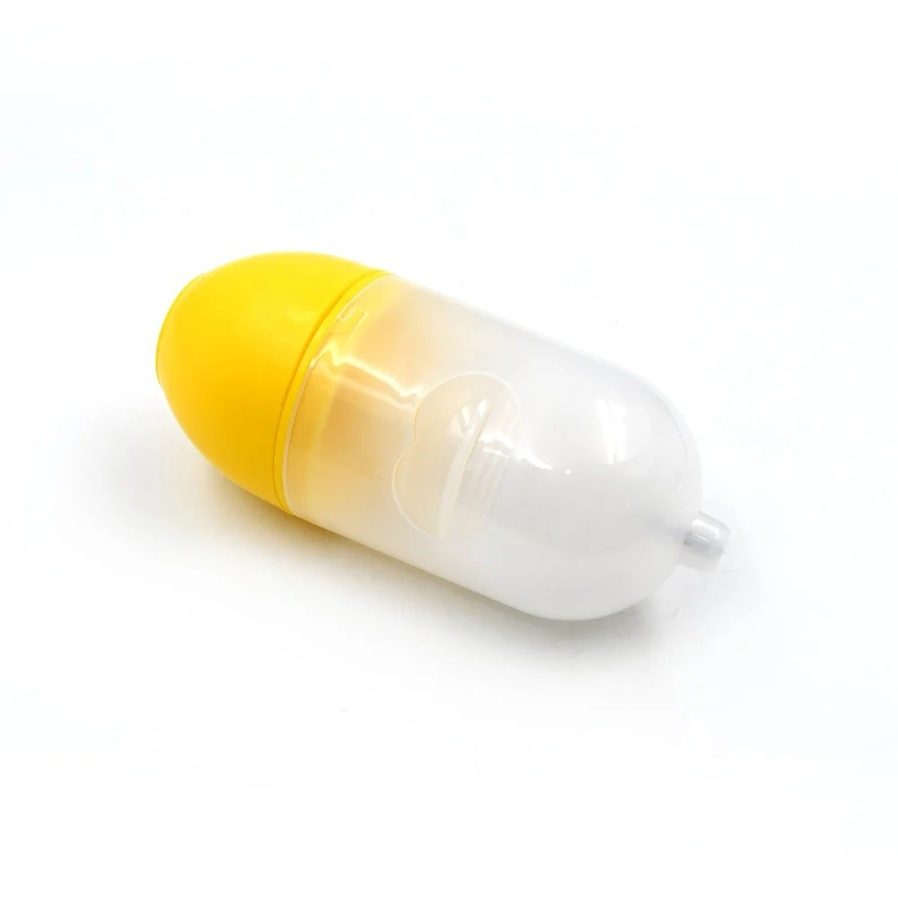 Mini shaker manual pentru oua, pentru galbenusuri si albusuri, mixer amestecare, 15x6 cm, galben [4]