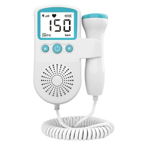 Monitor fetal doppler, monitorizare sarcina, ritm cardiac, ecran lcd 4.5 cm, 2 x baterii aa (neincluse), portabil, din abs, 12.8 x 9.6 x 3 cm, utilizare de la 9 saptamani, verde [1]