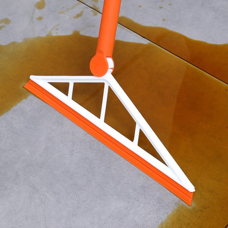 Mop multifunctional, portocaliu, cu racleta din silicon, maner telescopic, curatarea eficienta a tuturor suprafetelor [3]
