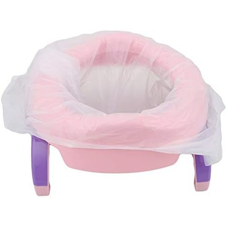 Olita portabila 2 in 1, olita + capac de toaleta, din plastic, diametru 21 cm, roz [4]