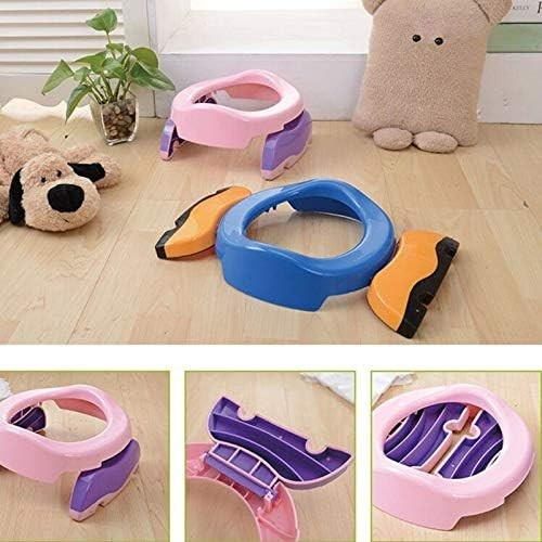 Olita portabila 2 in 1, olita + capac de toaleta, din plastic, diametru 21 cm, roz [2]