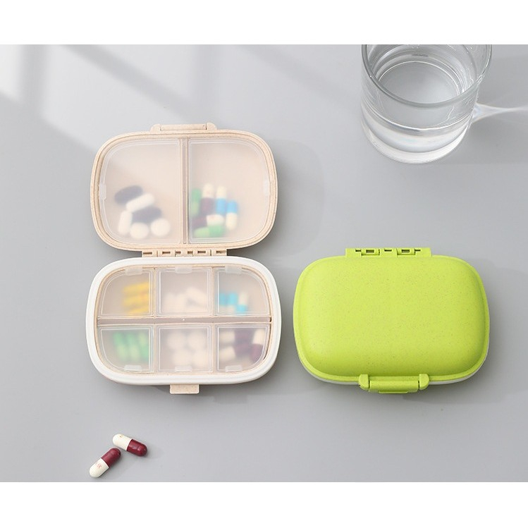 Organizator medicamente, plastic, 8 compartimente, 0.1 l, verde, 11 x 7 cm [4]