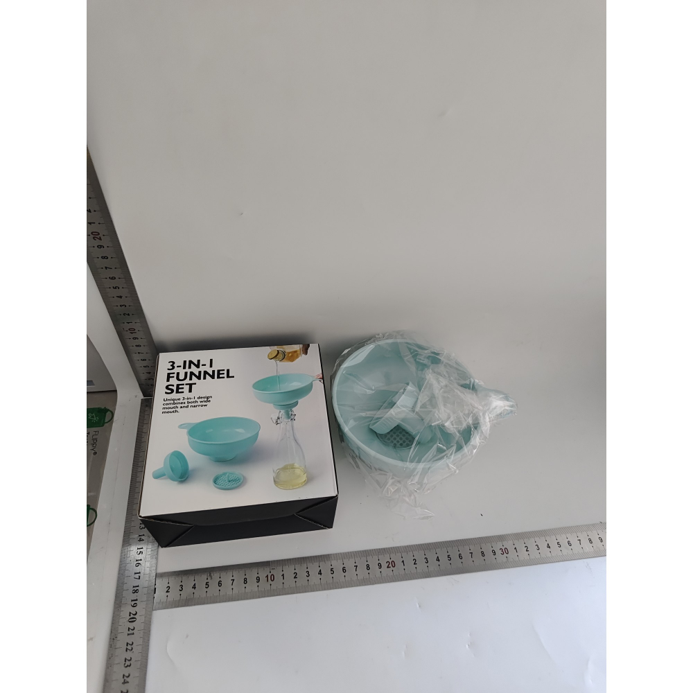 Palnie din plastic 3 in 1  doua dimensiuni de scurgere, cu filet si filtru, diametru scurgere 5.4 cm, 11.5 x 16.7 cm, albastru [10]