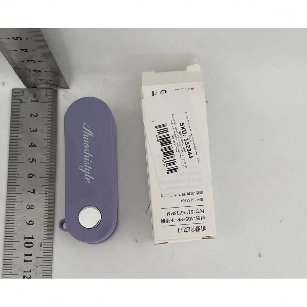 Peeler pentru legume si fructe, 3.6 x 9.1 cm, multifunctional, curatator pliabil, din abs si otel inoxidabil, mov [2]