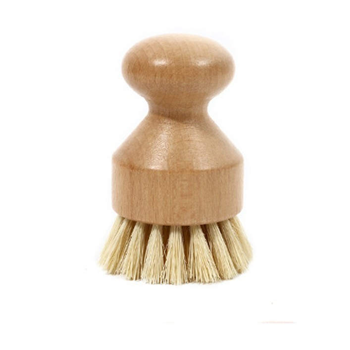 Perie de curatat vase si alimente, din lemn de bambus, 8 x 5 cm, perie din sisal, maro [1]