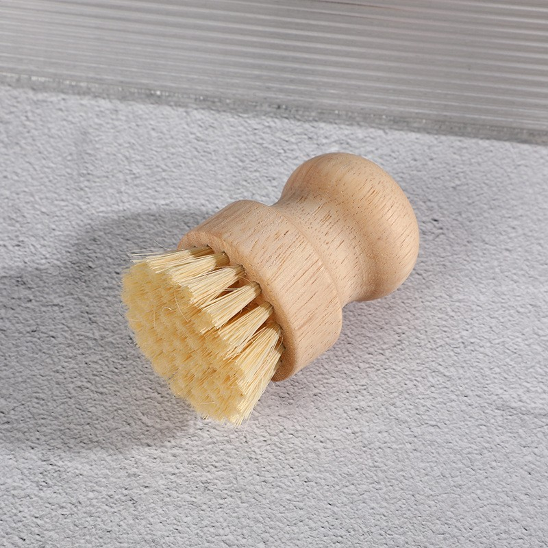 Perie de curatat vase si alimente, din lemn de fag, 8 x 5 cm, perie din sisal, bej [8]