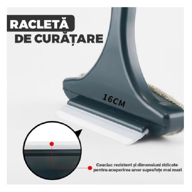 Perie de spalat si curatat geamuri, pentru plase si suprafete diverse, 46x16x5 cm, verde inchis-alb [2]