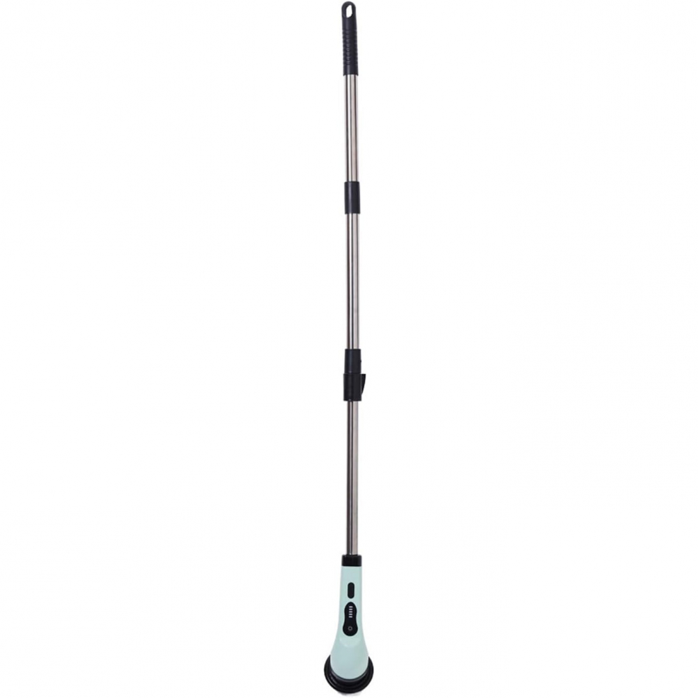 Perie electrica de curatare, pentru gresie, baie, bucatarie, 25x20x9.5 cm, cu 9 capete, maner extensibil detasabil 84-127cm, incarcare usb-type c, rotire 360 de grade, 3000 mah, culoare: verde [4]