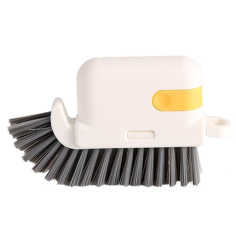 Perie multifunctionala 3 in 1 de curatare, pentru bucatarie, vesela, geamuri, cap detasabil, 9x15x2.5 cm, galben [1]