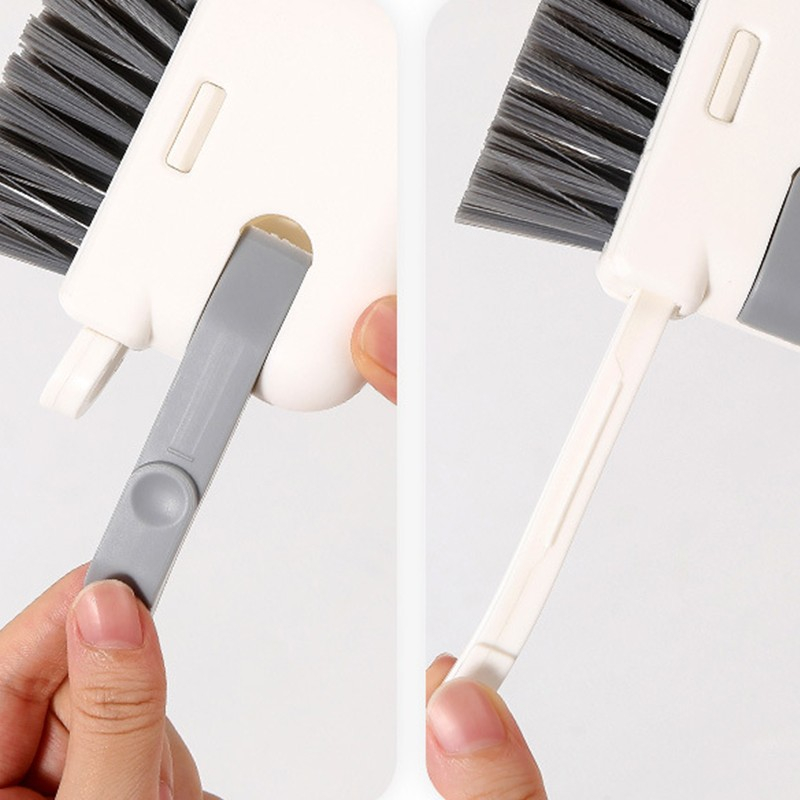 Perie multifunctionala 3 in 1 de curatare, pentru bucatarie, vesela, geamuri, cap detasabil, 9x15x2.5 cm, gri [6]