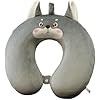 Perna de calatorie in forma de u, pentru gat si cap, umplutura din spuma cu memorie, 30x30 cm, model husky, accesoriu de voiaj, birou, masina, sistem prindere capse, gri [5]