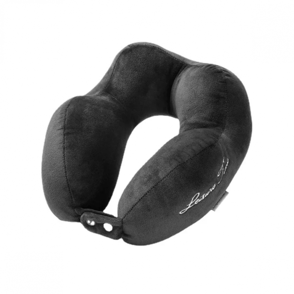 Perna de calatorie, pentru gat, din bumbac, cu 4 cocoase, ajustabila, gri [2]