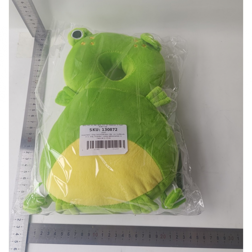 Perna tip rucsac pentru protectia capului, tetiera tip broscuta, pentru bebelusi, 33x6x19 cm, 180 g, verde [5]