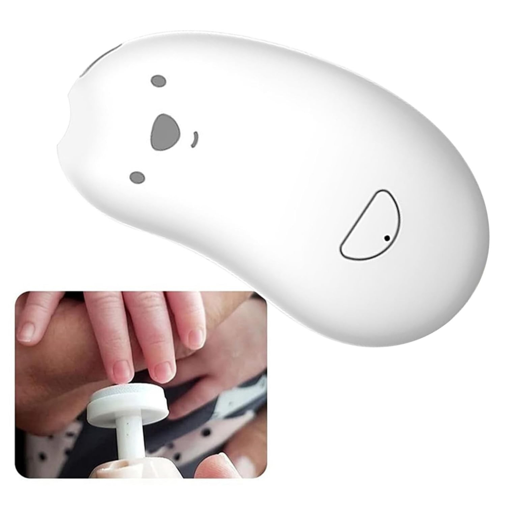Pila electrica, pentru bebelusi si adulti, din abs, incarcare usb, 6 accesorii, cu lumina led, 8.8 x 4.9 cm, alb [4]