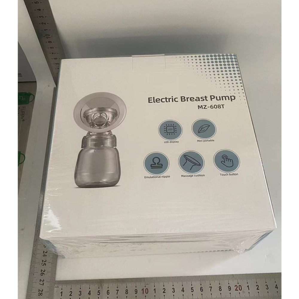 Pompa de san electrica 2 in 1, cu 2 biberoane, capacitate 180 ml, incarcare usb tip c, 1200 mah, 2 moduri, 9 viteze, roz transparent [2]
