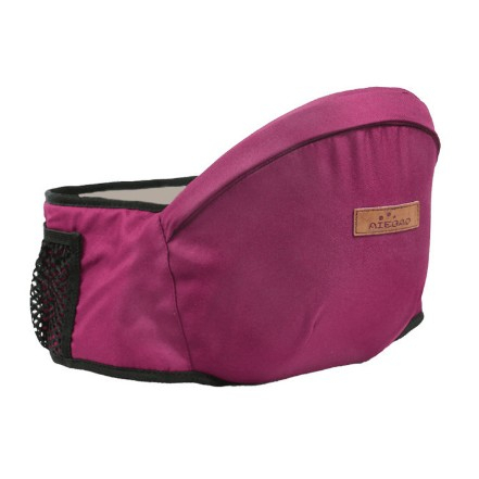 Port-bebe ergonomic ajustabil cu scaun, 3 pozitii, bumbac respirabil, pentru copii 0-3 ani, 20 kg maxim, 25 x 22 x 18 cm, rosu [1]