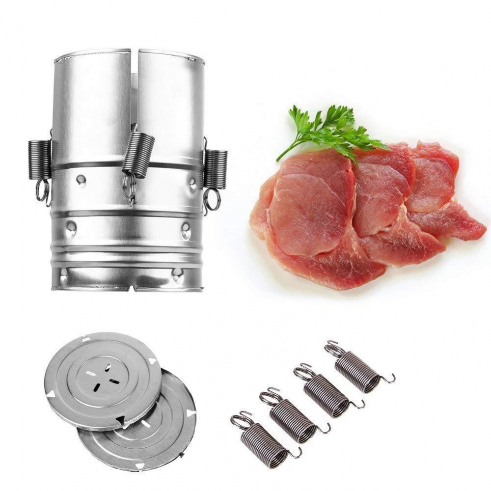 Presa din inox  pentru preparat sunca presata, cu capac, dimensiune reglabila in 3 trepte, 15 x 15 x 18 cm, argintiu [8]