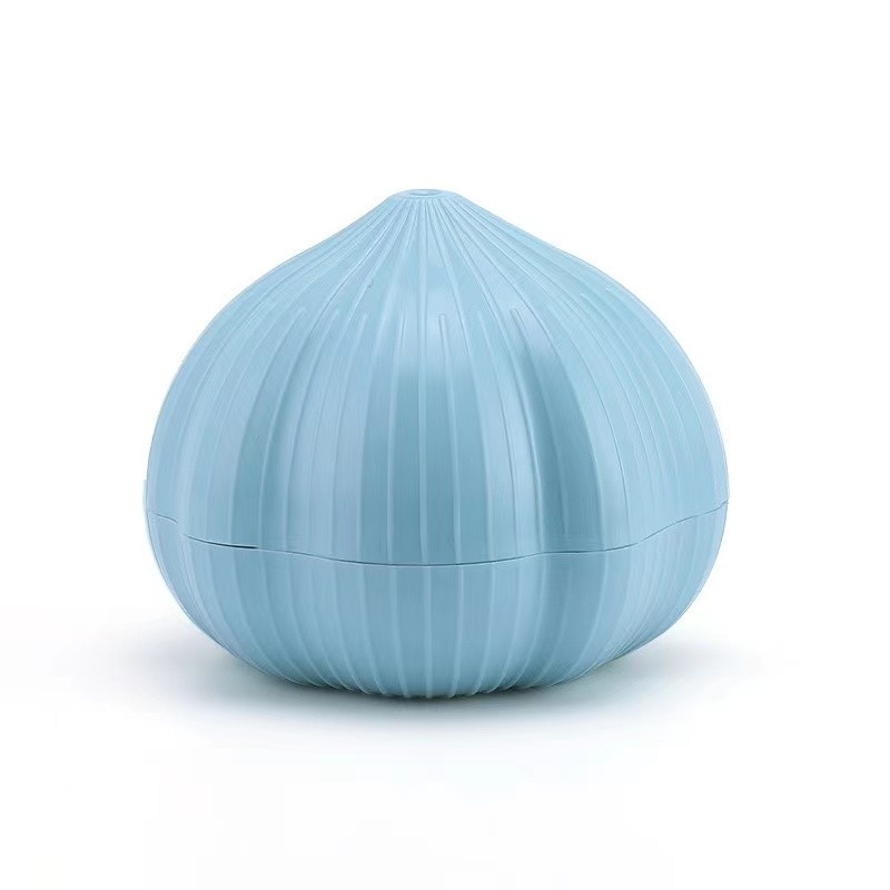 Presa manuala pentru usturoi, model usturoi, 7 x 7.5 cm, din plastic, albastru deschis [7]