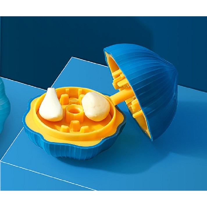 Presa manuala pentru usturoi, model usturoi, 7 x 7.5 cm, din plastic, albastru inchis [6]