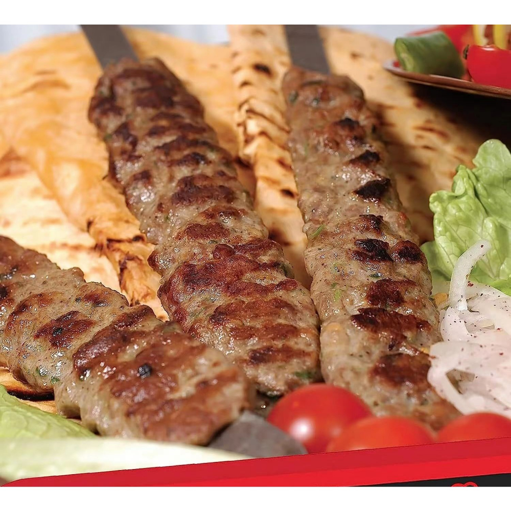 Presa pentru carne, pentru kebab, cu maner, din abs, 29 x 7.5 x 2.6 cm, alb [3]