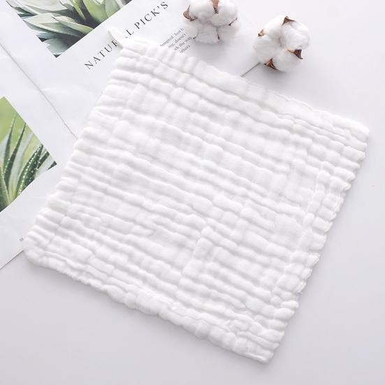 Prosop absorbant, din bumbac, 6 straturi, 30 x 30 cm, alb [5]