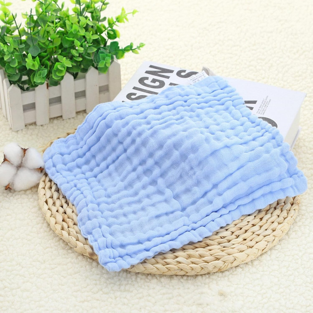 Prosop absorbant, din bumbac, 6 straturi, 30 x 30 cm, albastru [3]
