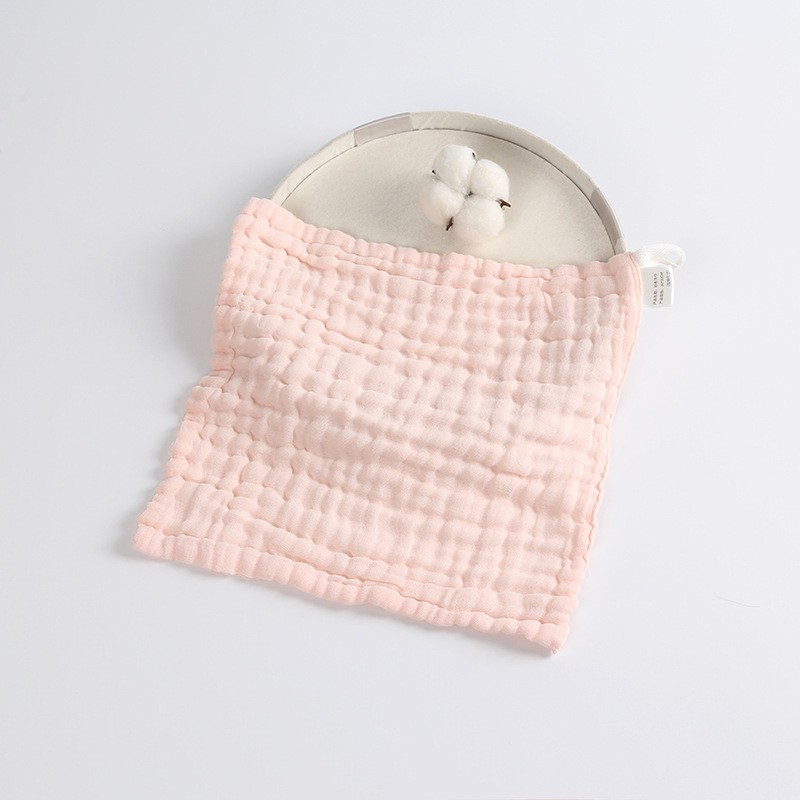 Prosop absorbant, din bumbac, 6 straturi, 30 x 30 cm, roz [6]