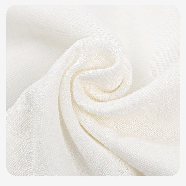 Prosop absorbant, din bumbac, pentru bebelusi, 19x28 cm, model norisor, alb [5]