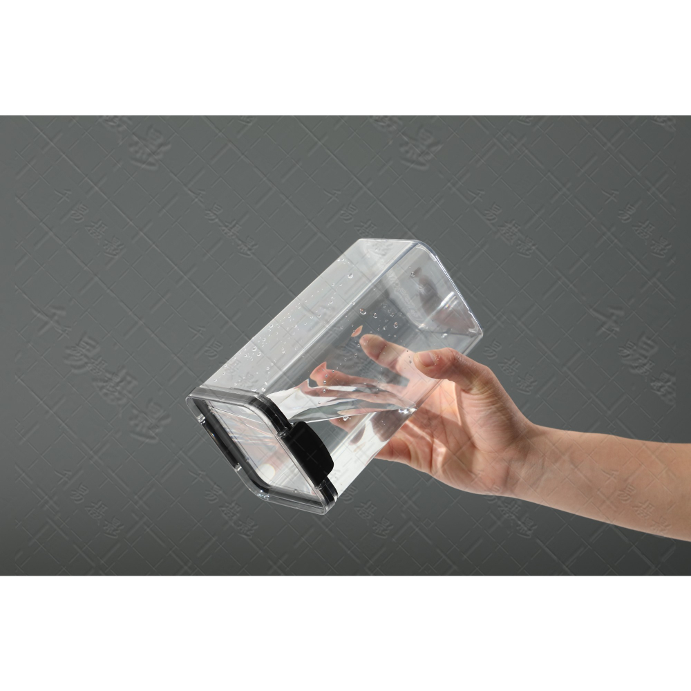 Recipient din plastic, pentru alimente/obiecte, inchidere ermetica, 10.2 x 9.8 cm, 700 ml, transparent [4]