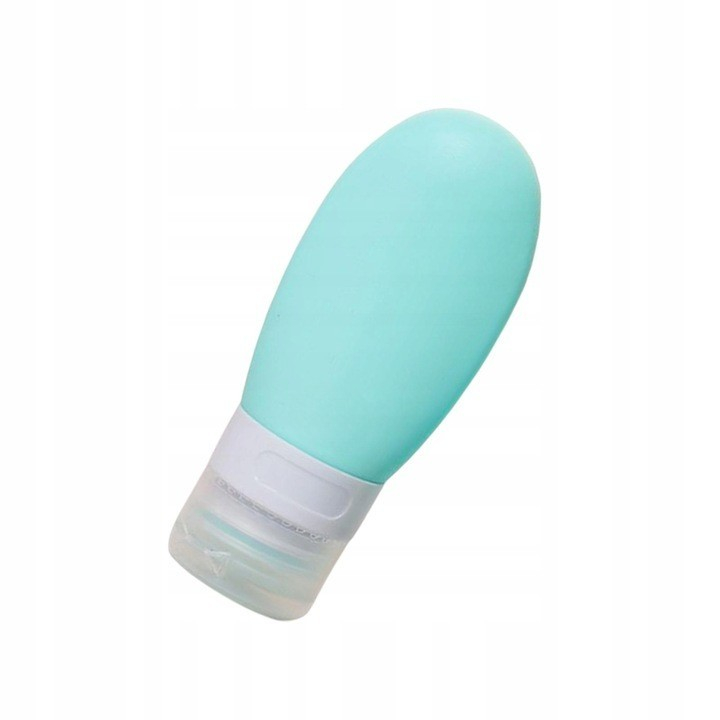 Recipient portabil din silicon elegant de voiaj, sticla de calatorie, potrivita pentru lotiune, sampon si alte lichide, anti-scurgere, cu posibilitate de reumplere, capacitate 90ml, verde [3]