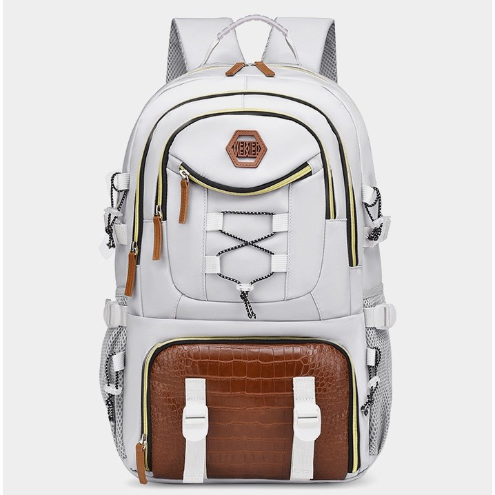 Rucsac multifunctional pentru calatorie, pentru alpinism, voiaj, drumetii, din panza oxford, 34x16x52 cm, alb [6]