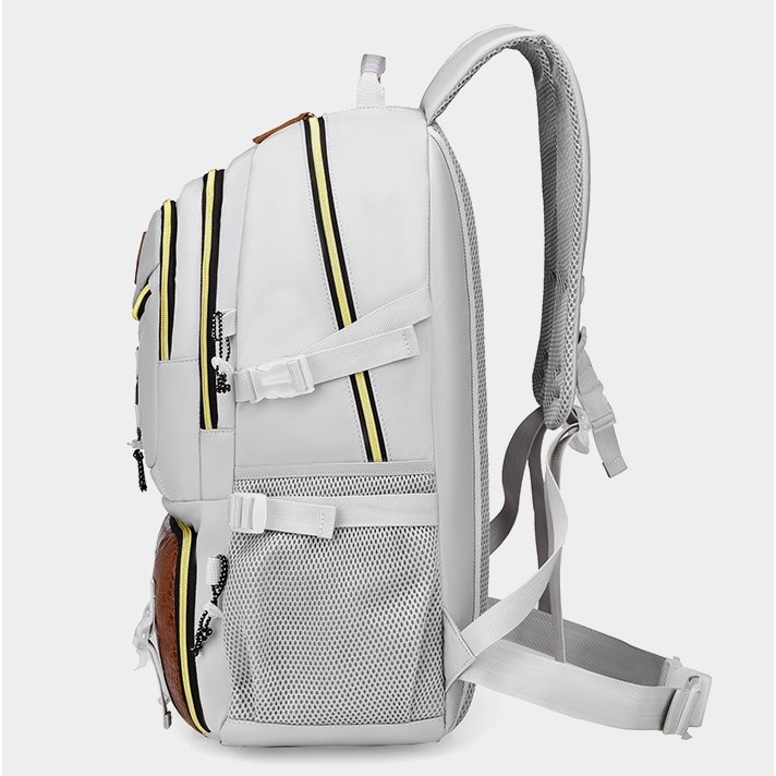 Rucsac multifunctional pentru calatorie, pentru alpinism, voiaj, drumetii, din panza oxford, 34x16x52 cm, alb [7]