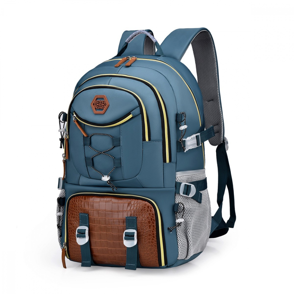 Rucsac multifunctional pentru calatorie, pentru alpinism, voiaj, drumetii, din panza oxford, 34x16x52 cm, albastru marin [1]