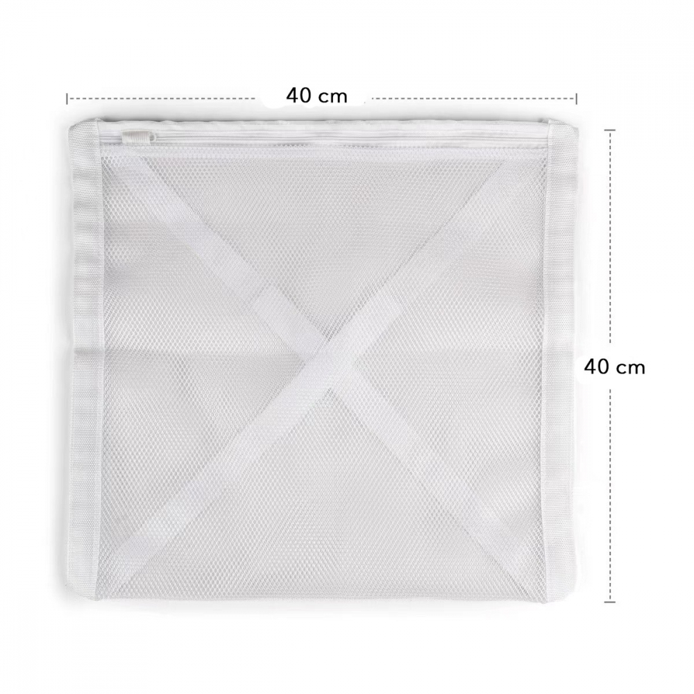 Sac pentru spalare incaltaminte, dimensiuni mari, pentru masina de spalat, 40x40x1 cm, alb [2]