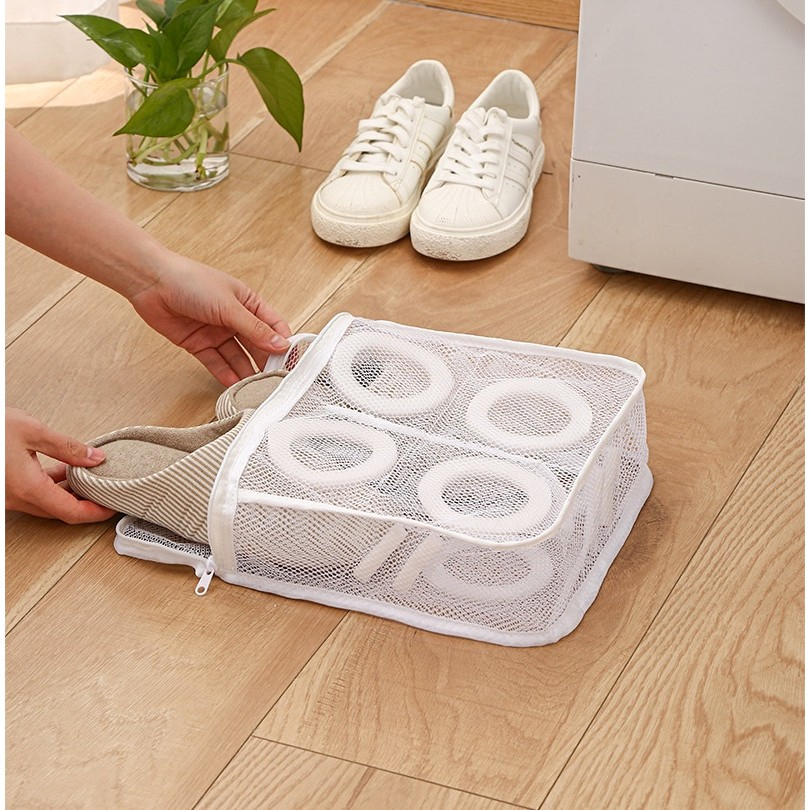 Sac pentru spalare incaltaminte, pentru masina de spalat, 28x24.5x8 cm, alb [8]