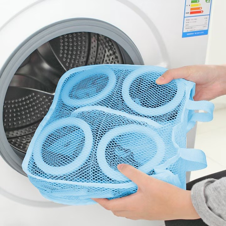 Sac pentru spalare incaltaminte, pentru masina de spalat, 28x24.5x8 cm, albastru [3]