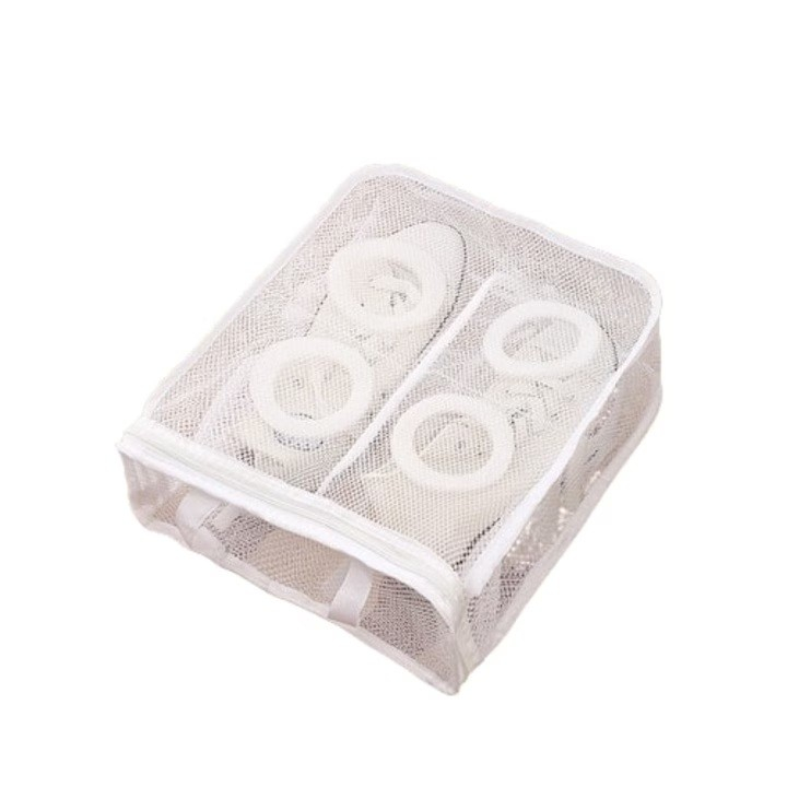 Sac pentru spalare incaltaminte, pentru masina de spalat, 36x30x12 cm, alb [4]
