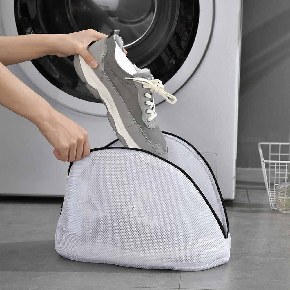 Sac pentru spalare si uscare incaltaminte compatibil cu masina de spalat, material rezistent, 42 x 24 x 24 cm, alb [5]