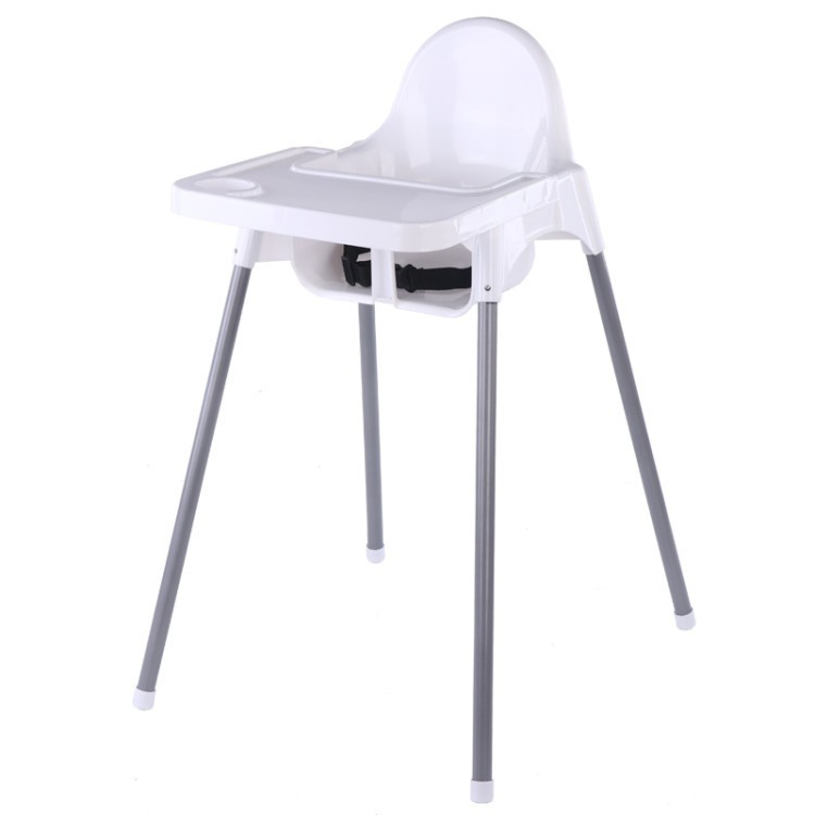 Scaun de masa, pentru bebelusi si copii 6-36 luni, din plastic/metal, centura in 2 puncte, tava detasabila, 63 x 57 x 85 cm, alb [4]