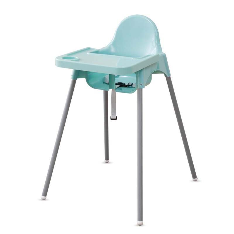 Scaun de masa, pentru bebelusi si copii 6-36 luni, din plastic/metal, centura in 2 puncte, tava detasabila, 63 x 57 x 85 cm, albastru [1]