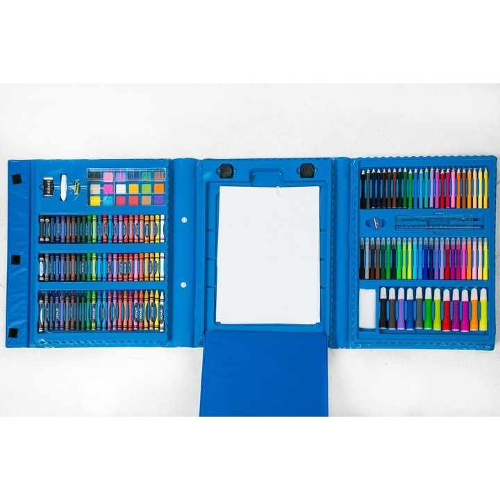 Set 208 piese, complet pentru pictura si desen, tip servieta, 3-12 ani, 32.6 x 27.7 x 6 cm, albastru [3]