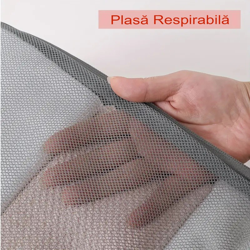 Set 3 genti de calatorie  pentru depozitare, compresibile, 3 dimensiuni, mic, mediu, mare, impermeabile, fermoar dublu, roz [7]