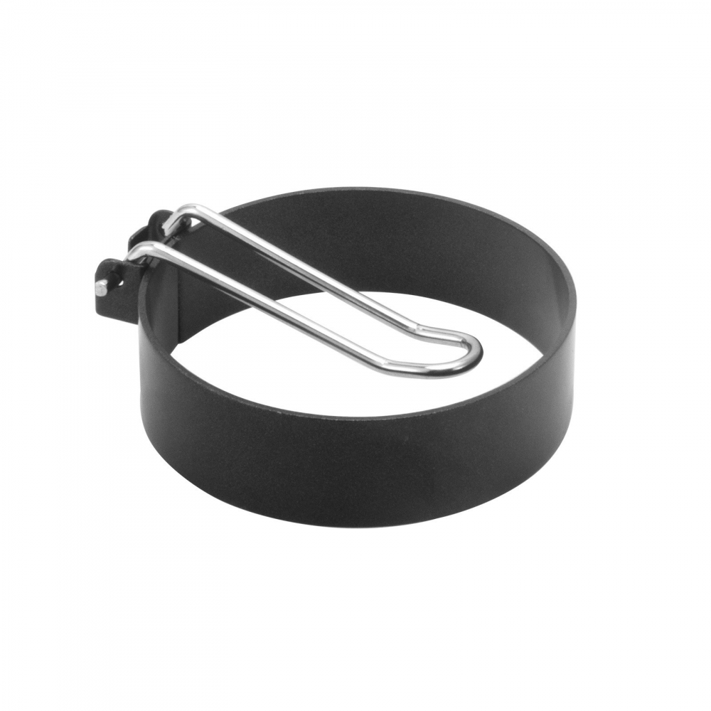 Set 4 forme pentru ou  din otel, strat antiaderent, diametru 7.5 cm, cu maner din abs, negru [5]