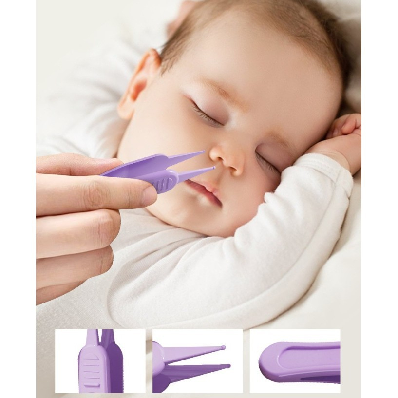 Set 4in1 de ingrijire unghii pentru bebelusi, cutie de depozitare texturata, 0-6 ani, 13.6x8x2 cm, mov [4]
