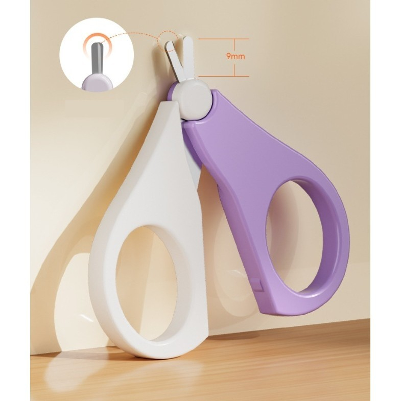 Set 4in1 de ingrijire unghii pentru bebelusi, cutie de depozitare texturata, 0-6 ani, 13.6x8x2 cm, mov [6]