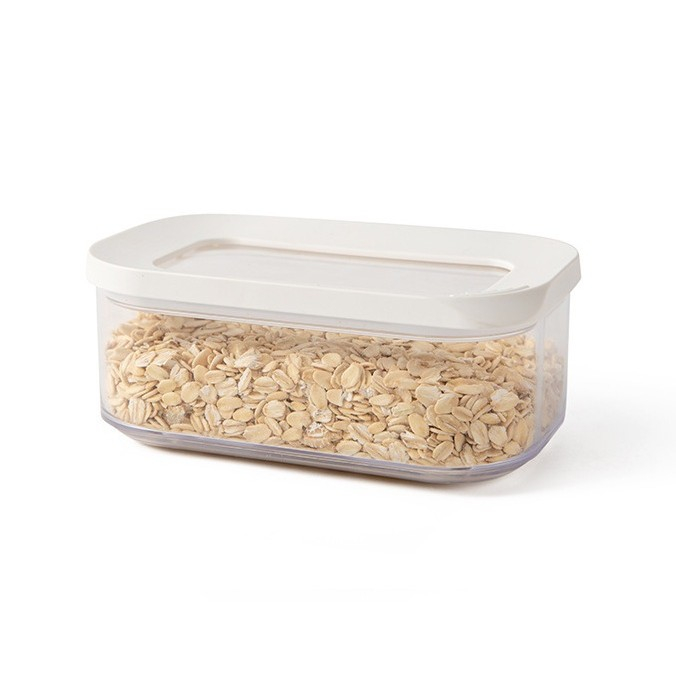 Set 5 cutii de depozitare alimente, capac alb, din abs+silicon, 23 x 15 x 27 cm, transparent [7]
