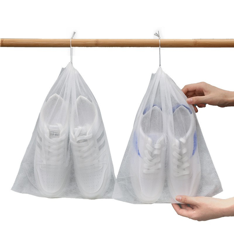 Set 50 de saci de depozitare incaltaminte, de protectie, pentru voiaj, netesut, rezistenti la praf, protectie solara, anti-ingalbenire, 38x24 cm, marime mica, transparent [7]