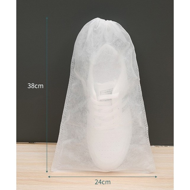 Set 50 de saci de depozitare incaltaminte, de protectie, pentru voiaj, netesut, rezistenti la praf, protectie solara, anti-ingalbenire, 38x24 cm, marime mica, transparent [2]